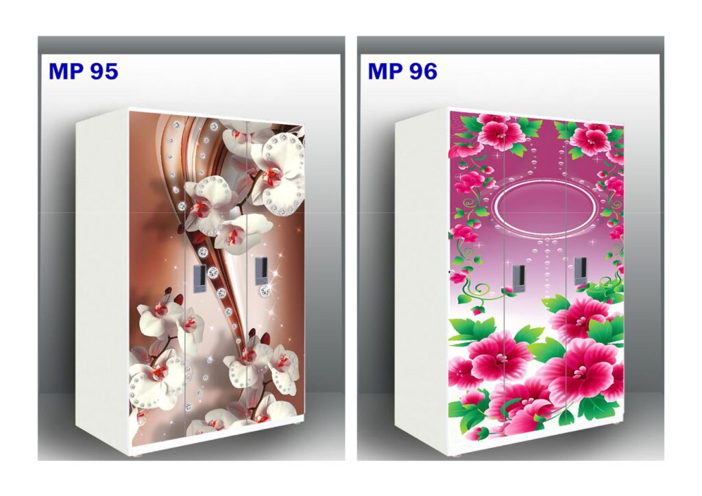 Premium CNC Painted Printed Wardrobe | Made with TATA Steel Sheet | Floral Designer Almirah