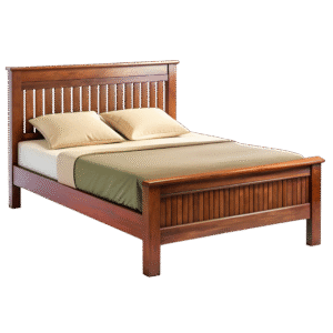 Wooden Bed with Storage